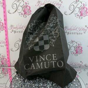 Vince Camuto dust bag purse bag Black Dust Bag with Silver Crest Logo